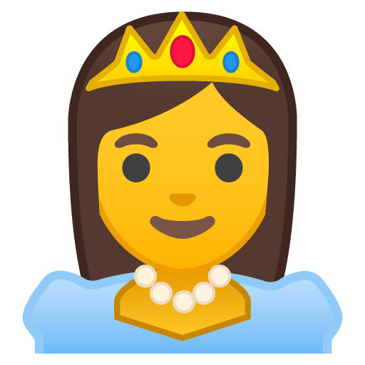 Princess as drawn by Google in Android 9.0