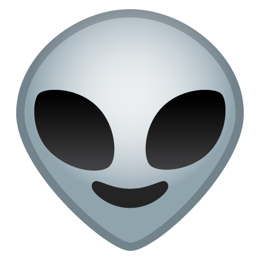 Alien as drawn by Google in Android 9.0