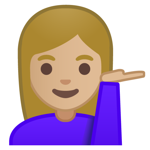 Person Tipping Hand: Medium-Light Skin Tone, the previous design