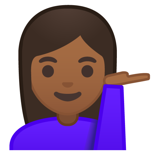Person Tipping Hand: Medium-Dark Skin Tone, the previous design