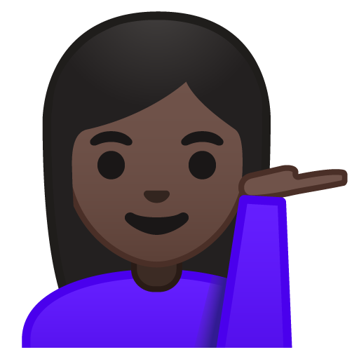 Person Tipping Hand: Dark Skin Tone, the previous design
