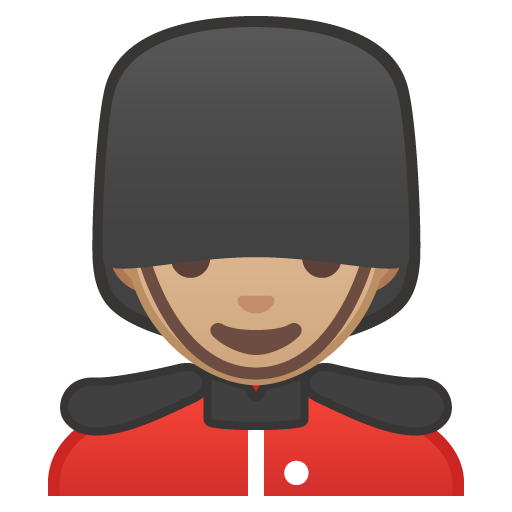 Man Guard: Medium-Light Skin Tone, the design in this release