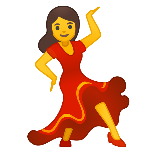 Woman Dancing as drawn by Google in Android 9.0