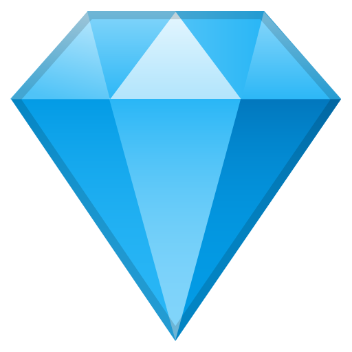 Gem Stone as drawn by Google in Android 9.0