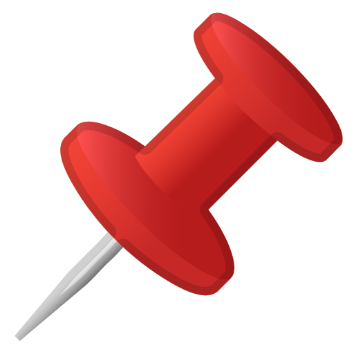 Pushpin as drawn by Google in Android 9.0