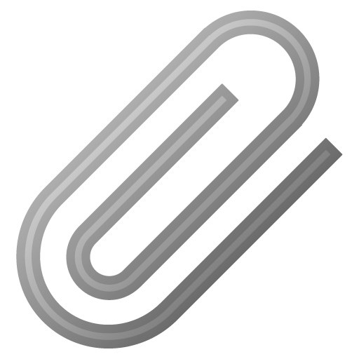 Paperclip as drawn by Google in Android 9.0