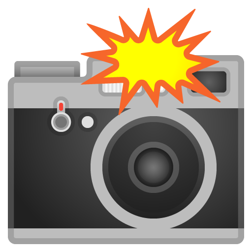 Camera with Flash as drawn by Google in Android 9.0