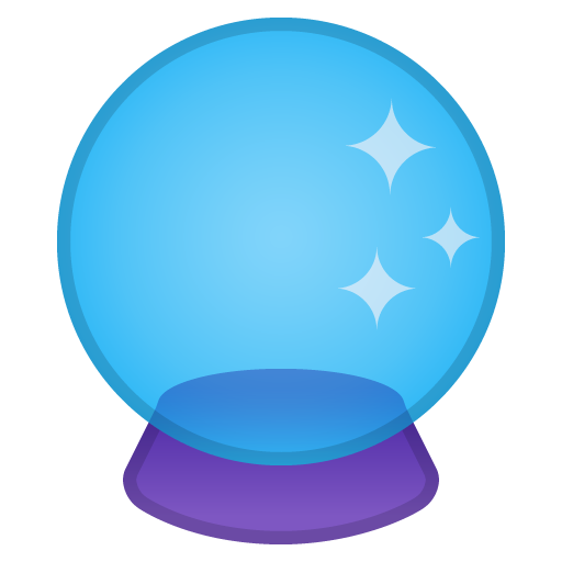 Crystal Ball as drawn by Google in Android 9.0