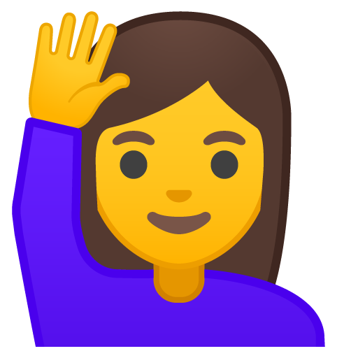 Person Raising Hand, the previous design