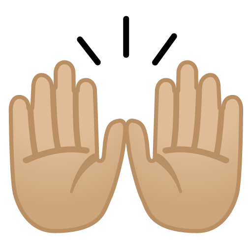 Raising Hands: Medium-Light Skin Tone, the previous design