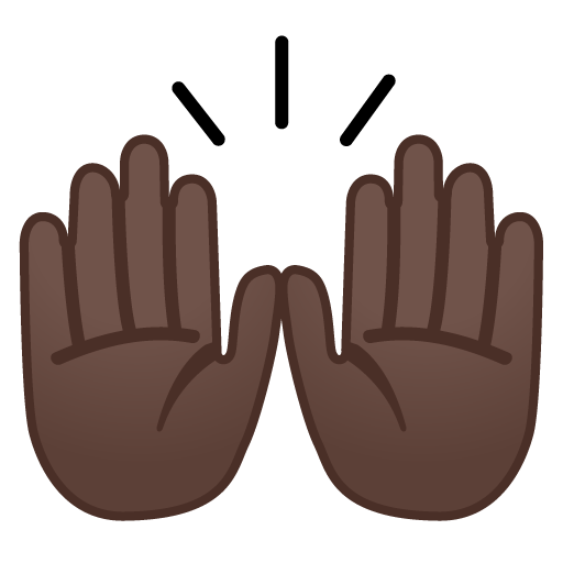 Raising Hands: Dark Skin Tone, the previous design