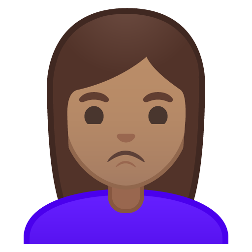Person Pouting: Medium Skin Tone, the previous design