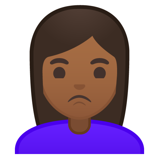 Person Pouting: Medium-Dark Skin Tone, the previous design