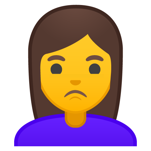 Person Pouting as drawn by Google in Android 9.0