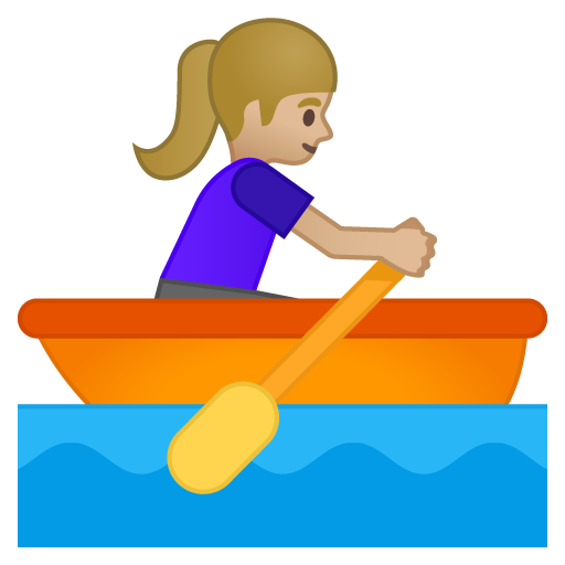 Woman Rowing Boat: Medium-Light Skin Tone, the previous design