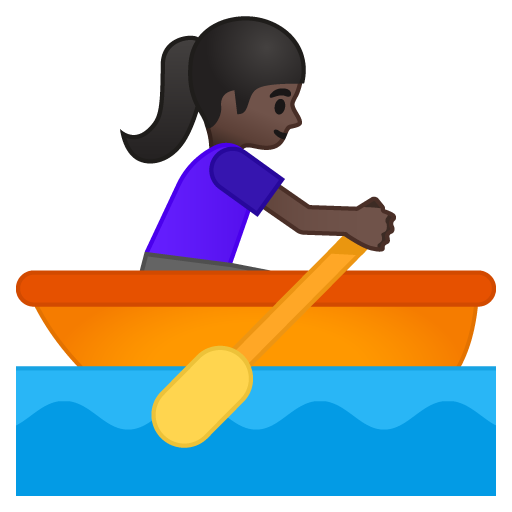 Woman Rowing Boat: Dark Skin Tone, the previous design