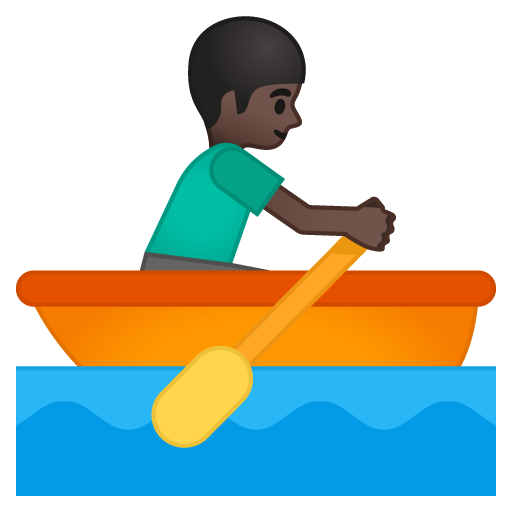 Person Rowing Boat: Dark Skin Tone, the previous design