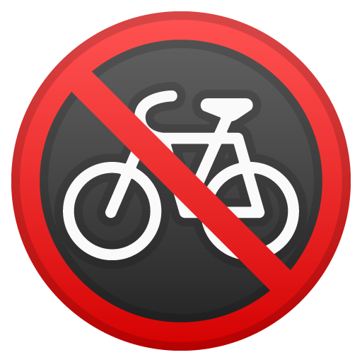 No Bicycles as drawn by Google in Android 9.0