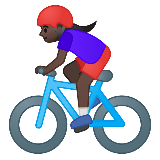 Woman Biking: Dark Skin Tone, the previous design