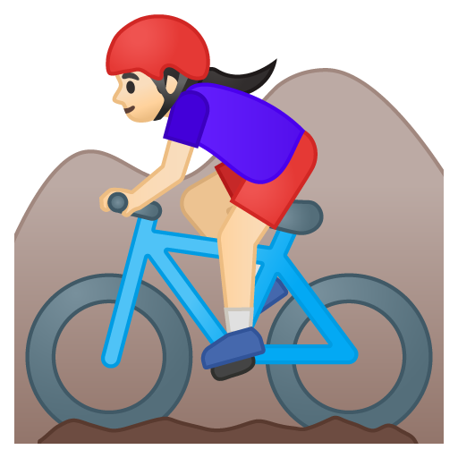 Woman Mountain Biking: Light Skin Tone, the previous design