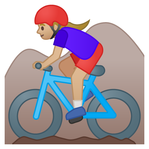 Woman Mountain Biking: Medium-Light Skin Tone, the previous design