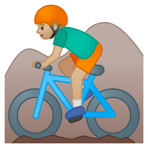 Man Mountain Biking: Medium-Light Skin Tone, the previous design
