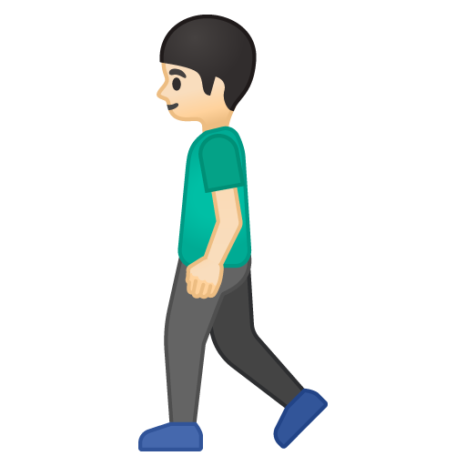Person Walking: Light Skin Tone, the previous design