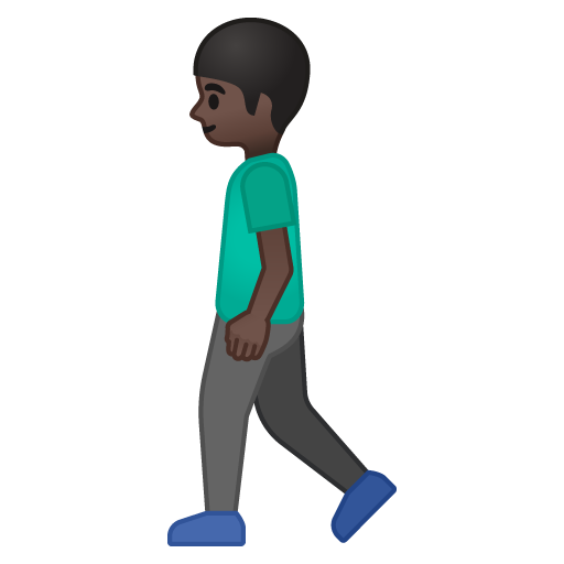 Person Walking: Dark Skin Tone, the previous design