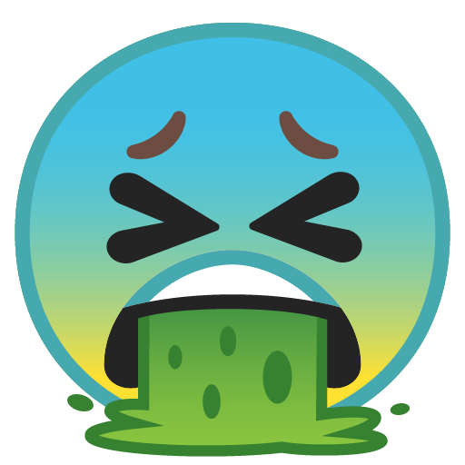 Face Vomiting as drawn by Google in Android 9.0