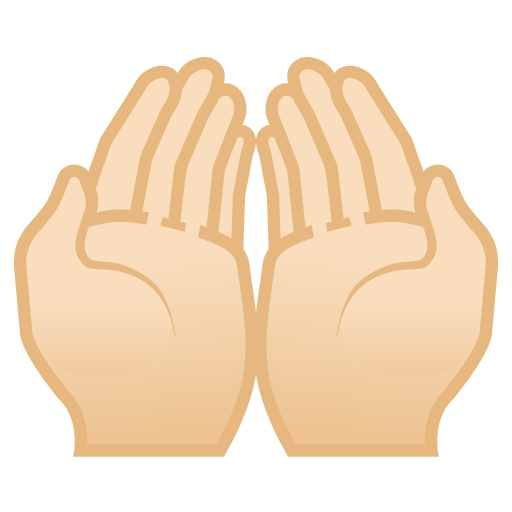 Palms up Together: Light Skin Tone, the previous design