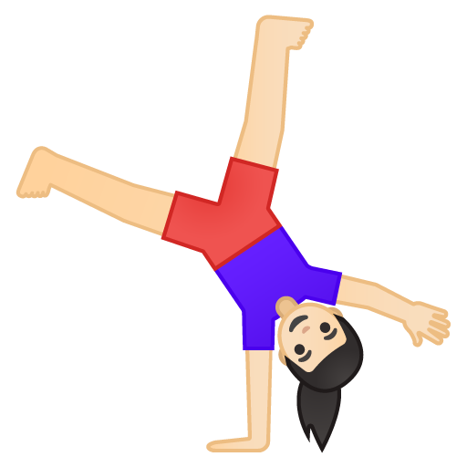 Woman Cartwheeling: Light Skin Tone, the previous design