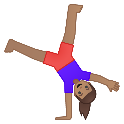 Woman Cartwheeling: Medium Skin Tone, the previous design