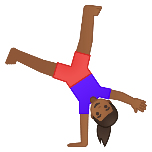 Woman Cartwheeling: Medium-Dark Skin Tone, the previous design