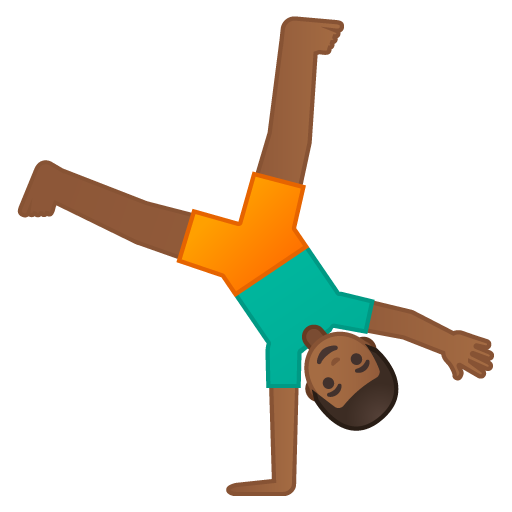 Person Cartwheeling: Medium-Dark Skin Tone, the previous design