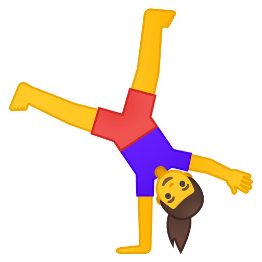Woman Cartwheeling, the previous design