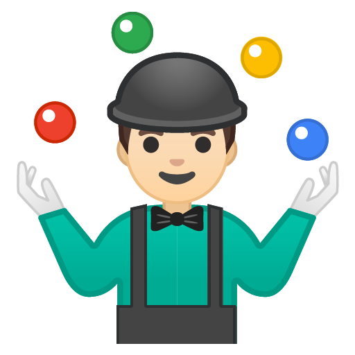 Man Juggling: Light Skin Tone, the design in this release