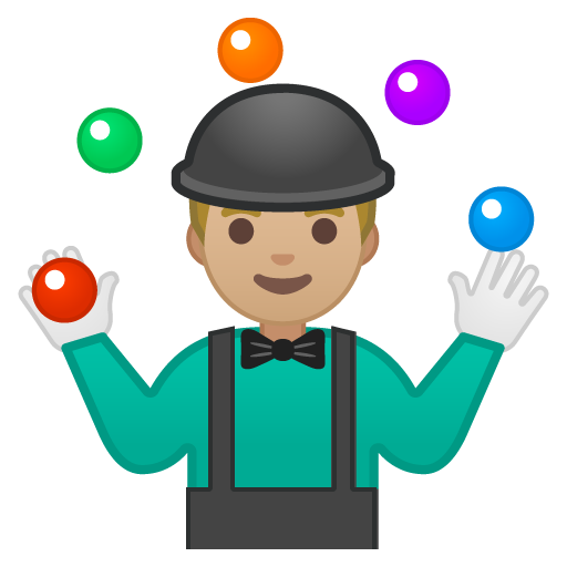 Person Juggling: Medium-Light Skin Tone, the previous design