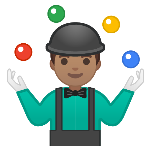 Man Juggling: Medium Skin Tone, the design in this release