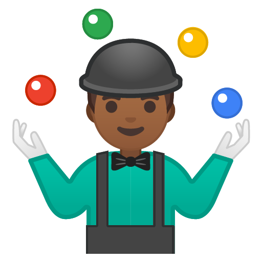 Man Juggling: Medium-Dark Skin Tone, the design in this release