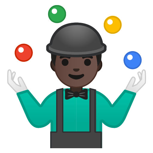Man Juggling: Dark Skin Tone, the design in this release
