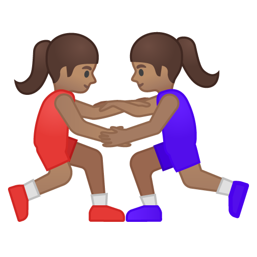 Women Wrestling: Medium Skin Tone, the previous design
