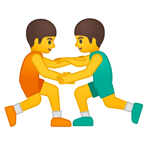 People Wrestling, the previous design