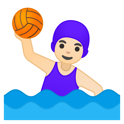 Woman Playing Water Polo: Light Skin Tone, the previous design