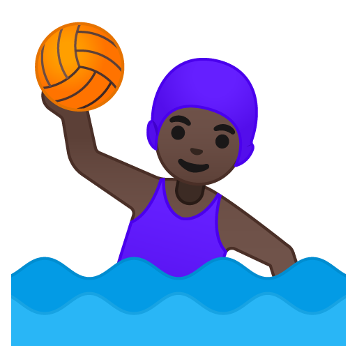 Woman Playing Water Polo: Dark Skin Tone, the previous design