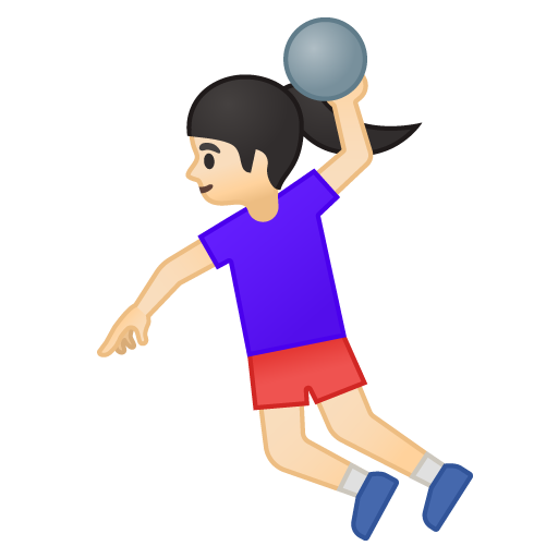 Woman Playing Handball: Light Skin Tone, the previous design