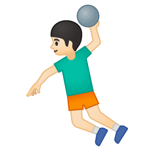Person Playing Handball: Light Skin Tone, the previous design