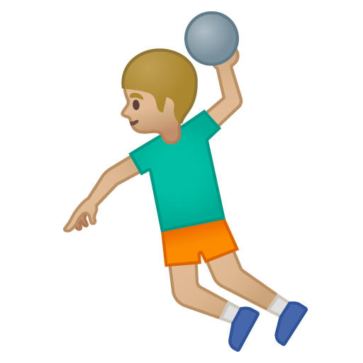Man Playing Handball: Medium-Light Skin Tone, the previous design