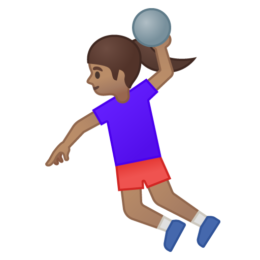 Woman Playing Handball: Medium Skin Tone, the previous design