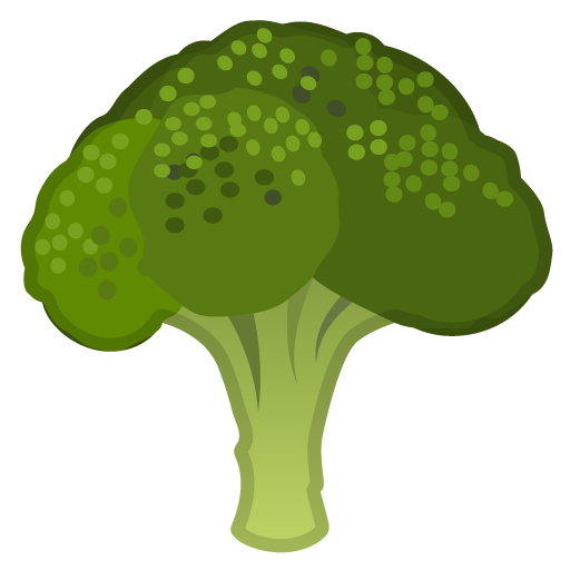 Broccoli as drawn by Google in Android 9.0