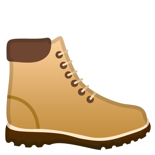 Hiking Boot as drawn by Google in Android 9.0
